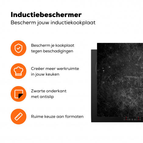 Inductiebeschermer - Leer - Lederlook - Zwart-3