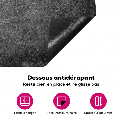 Protège-plaque à induction - Cuir - Texture - Gris - Regard de cuir-4