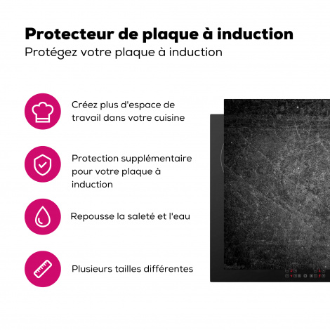 Protège-plaque à induction - Cuir - Texture - Gris - Regard de cuir-3