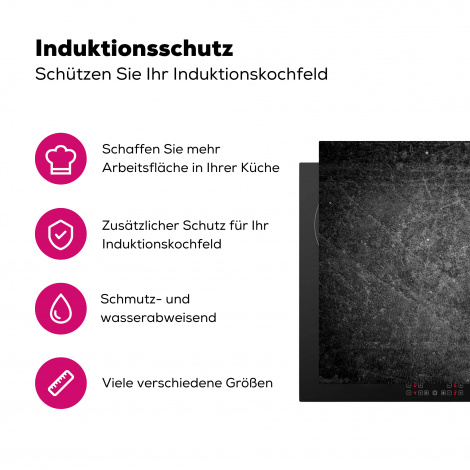 Herdabdeckplatte - Leder - Textur - Grau - Lederoptik-3