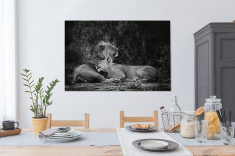 Canvas - Leeuwen - Zwart - Wilde dieren-thumbnail-4