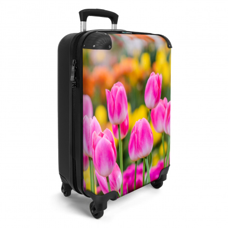 Koffer - Bloemen - Tulpen - Roze - Lente - Natuur-2