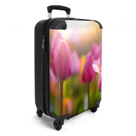 Koffer - Tulpen - Roze - Bloemen - Lente - Natuur-2