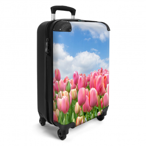 Koffer - Bloemen - Tulpen - Landschap - Roze - Natuur-2
