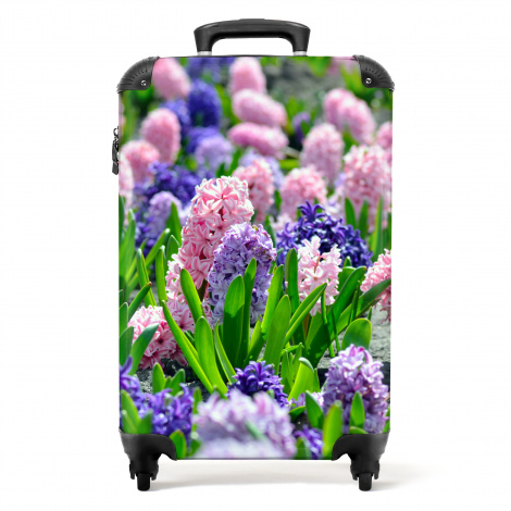 Koffer - Bloemen - Hyacint - Roze - Paars - Botanisch