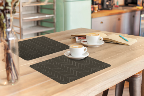Tischset (6er Set) - Muster - Grau - Luxus - 45x30 cm-3