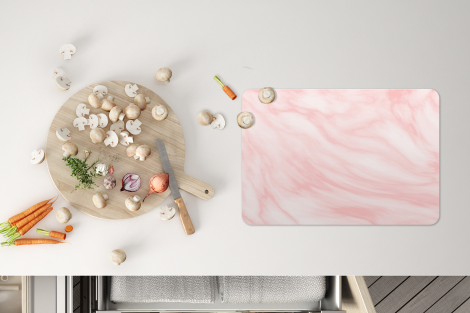 Premium placemats (6 stuks) - Marmer - Roze - Wit - Luxe - 45x30 cm-4