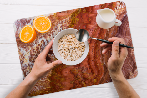 Premium placemats (6 stuks) - Marmer - Natuursteen - Textuur - 45x30 cm-2