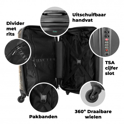 Koffer - Marmer - Bruin - Marmerlook - Design-4