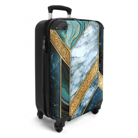 Koffer - Marmer - Mozaïek - Goud - Luxe - Marmerprint-2