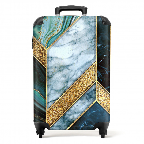 Koffer - Marmer - Mozaïek - Goud - Luxe - Marmerprint