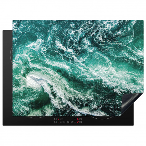 Inductiebeschermer - Oceaan - Water - Zee - Luxe - Groen - Turquoise