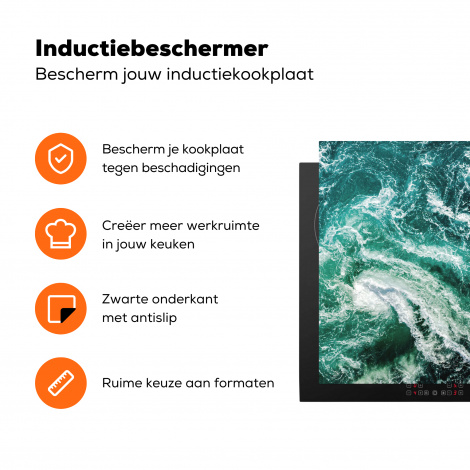 Inductiebeschermer - Oceaan - Water - Zee - Luxe - Groen - Turquoise-3