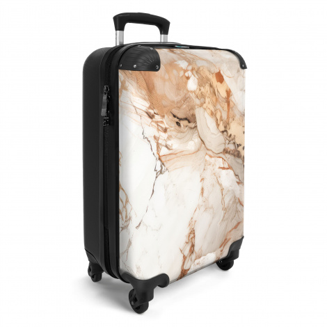 Koffer - Marmer - Design - Bruin - Wit - Marmerlook-2