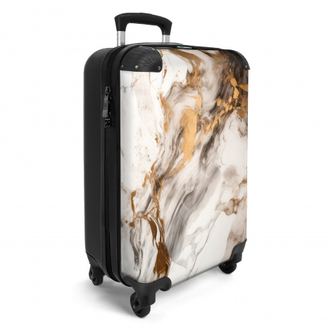 Koffer - Marmer - Wit - Goud - Marmerprint - Luxe-2