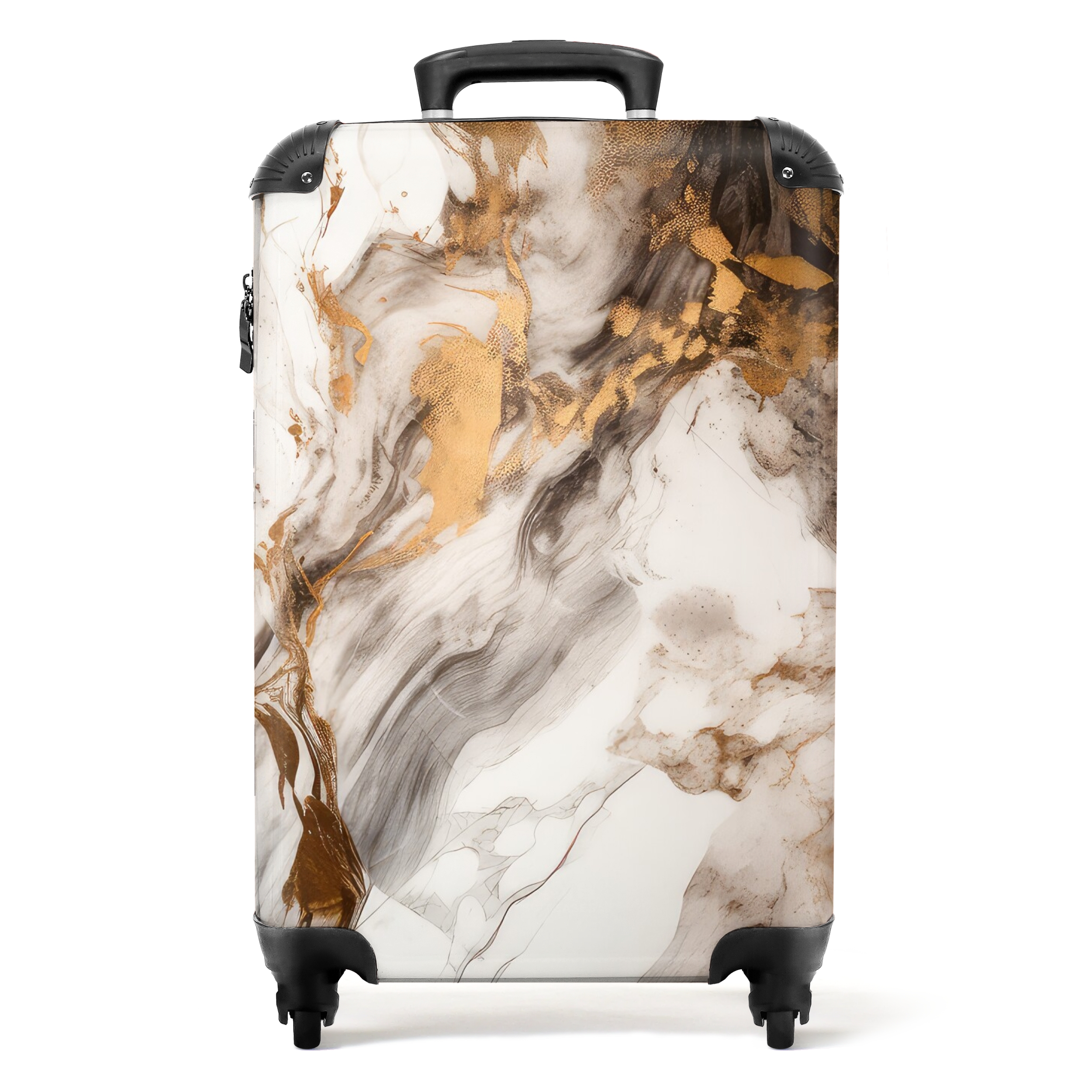 Koffer - Marmer - Wit - Goud - Marmerprint - Luxe