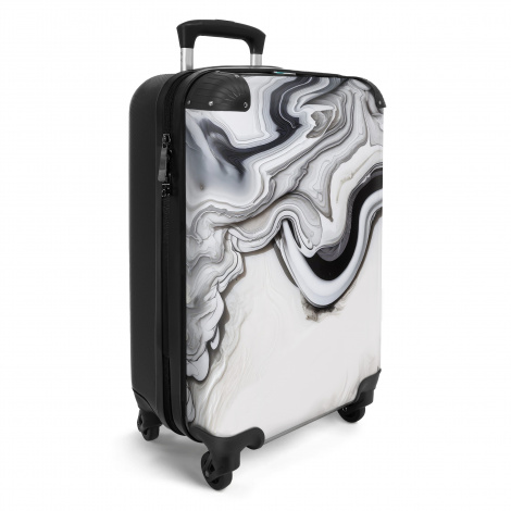 Koffer - Marmer - Luxe - Zwart wit - Grijs - Marmerprint-2
