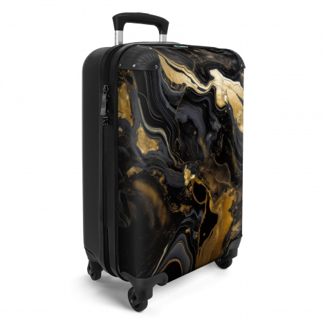 Koffer - Marmer - Goud - Luxe - Zwart - Marmerlook-2