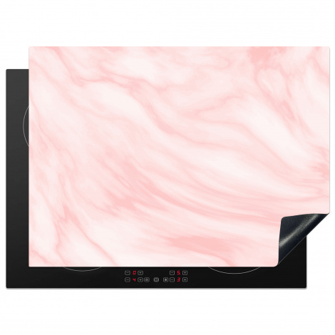 Protège-plaque à induction - Marbre - rose - blanc - luxe - aspect marbre