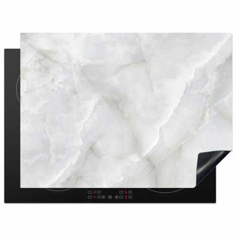 Protège-plaque à induction - Marbre - Blanc - Motifs - Pierre - aspect marbre