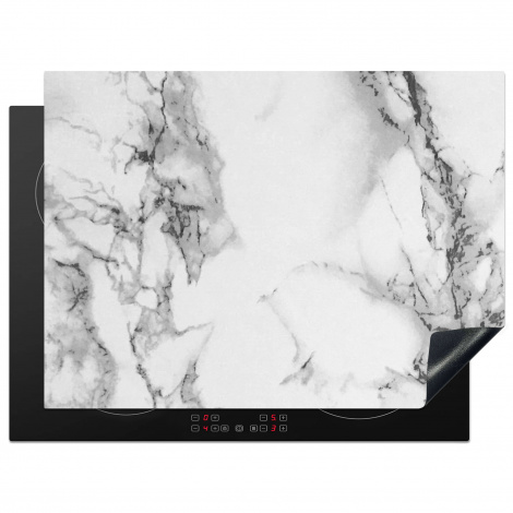 Protège-plaque à induction - Marbre - Pierre - Blanc - Gris - Noir - Aspect marbre