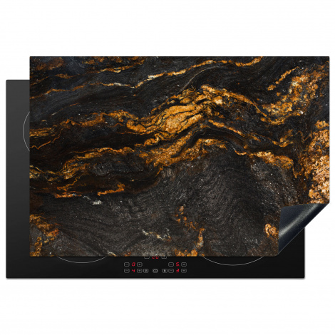 Herdabdeckplatte - Marmor - Limette - Schwarz - Gold - Marmoroptik - Luxus