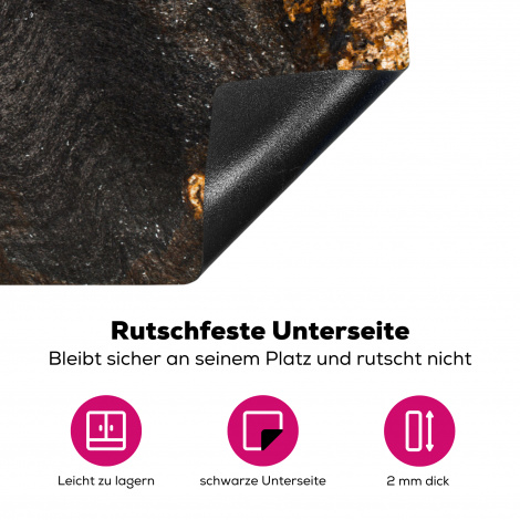 Herdabdeckplatte - Marmor - Limette - Schwarz - Gold - Marmoroptik - Luxus-4