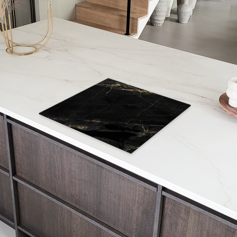 Inductiebeschermer - Marmer - Zwart - Goud - Chic - Marmerlook - Design-6