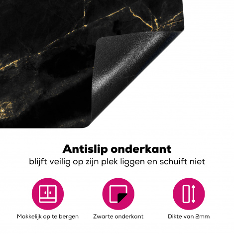 Inductiebeschermer - Marmer - Zwart - Goud - Chic - Marmerlook - Design-4