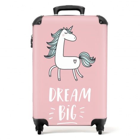 Koffer - Quote - Eenhoorn - Roze - Dream Big - Meisje