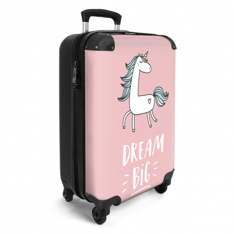 Koffer - Quote - Eenhoorn - Roze - Dream Big - Meisje-2