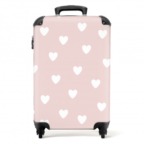 Koffer - Patroon - Hartje - Meisjes - Roze