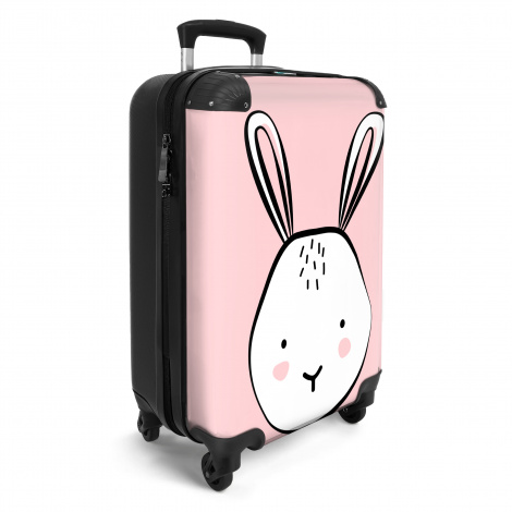 Koffer - Konijntje - Roze - Meisjes - Illustratie-2