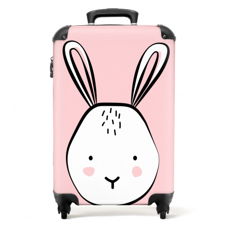 Koffer - Konijntje - Roze - Meisjes - Illustratie