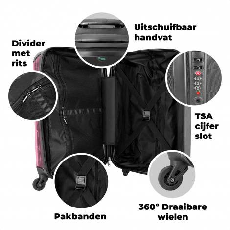 Koffer - Escar-go roze-4