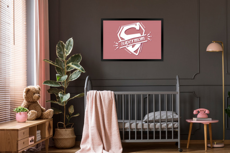 Poster met lijst - Spreuken - Supermom - Moeder - Quotes - Liggend-3