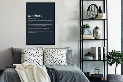 Poster met lijst - Mama definitie - Mother - Quotes - Spreuken - Staand-4