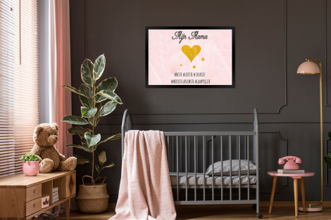 Poster met lijst - Quotes - Moeder - Spreuken - Mijn mama - Liggend-3