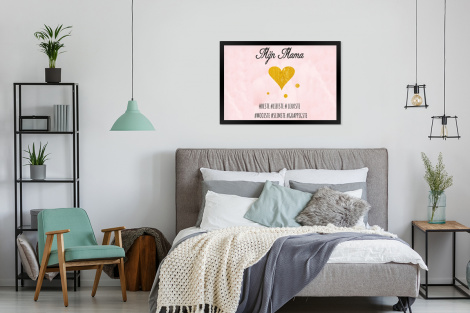 Poster met lijst - Quotes - Moeder - Spreuken - Mijn mama - Liggend-4