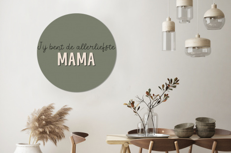 Muurcirkel - Spreuken - Quotes Jij bent de allerliefste Mama - Moederdag - Moeder cadeautje-3
