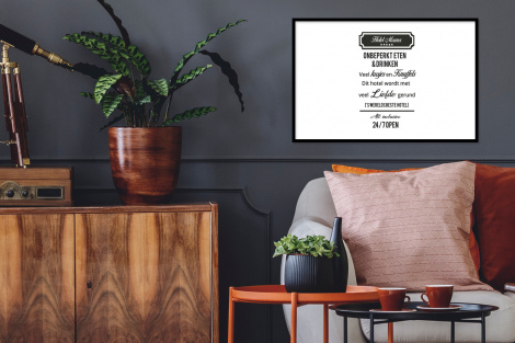 Poster met lijst - Quotes - Mama - Spreuken - Hotel mama - Liggend-2