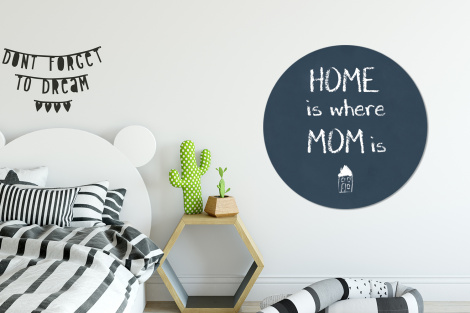 Muurcirkel - Quotes - Home is where mom is - Spreuken - Moeder-2
