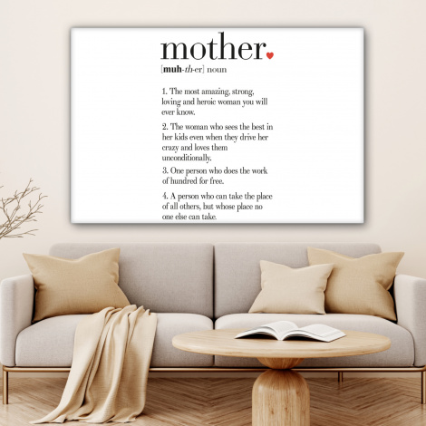 Canvas schilderij - Moeder definitie - Quotes - Mother - Spreuken-4