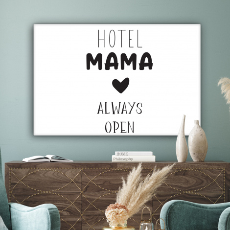 Canvas - Spreuken - Hotel mama always open - Quotes - Mama-3