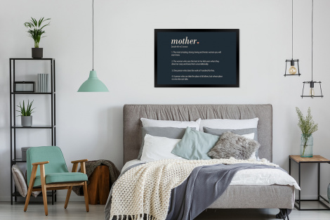 Poster met lijst - Mama definitie - Mother - Quotes - Spreuken - Liggend-4