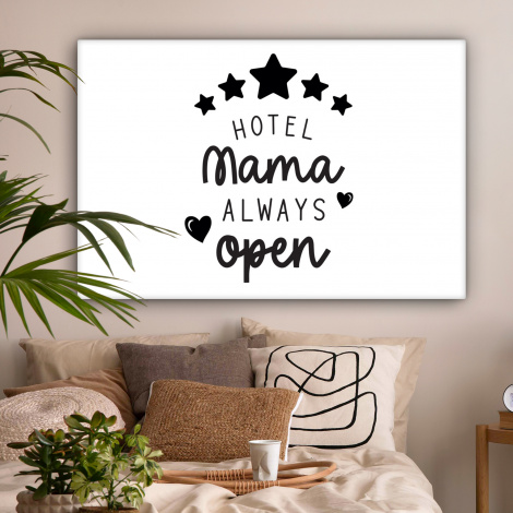 Canvas - Spreuken - Hotel mama always open - Mama - Quotes-2