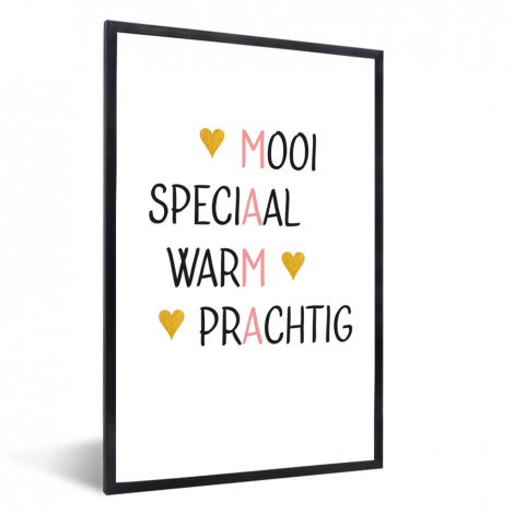 Poster met lijst - Spreuken - Mama - Quotes - Staand