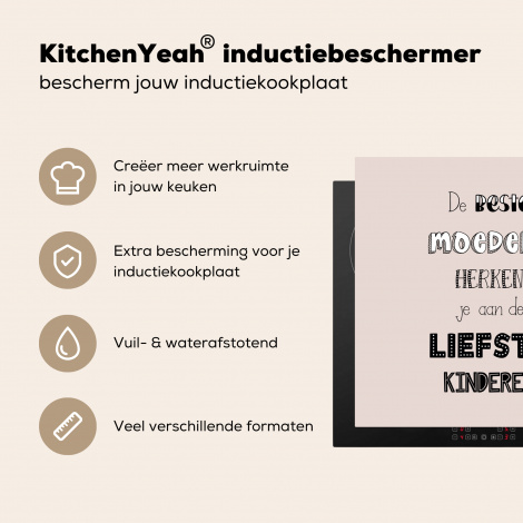 Inductiebeschermer - Spreuken - Quotes De Beste Moeders Hebben De Liefste Kinderen - Moederdag - Mama cadeau-2