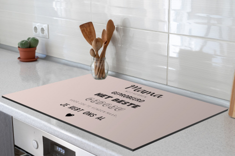 Inductiebeschermer - Spreuken - Quotes Mama Je Hebt Ons Al - Moederdag cadeau voor mama - Roze-3