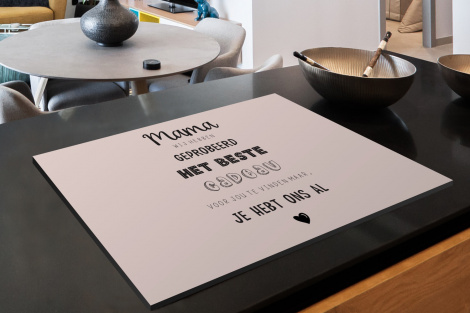 Inductiebeschermer - Spreuken - Quotes Mama Je Hebt Ons Al - Moederdag cadeau voor mama - Roze-2